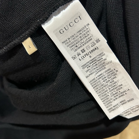 Men's Gucci mirrored print jersey, cotton hoodie size large made in Italy - Picture 12 of 12